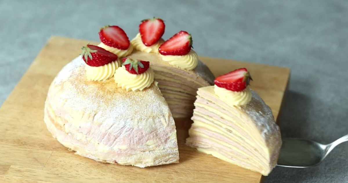 【動画レッスン】バタークリーム好きに送る、苺づくしの贅沢ミルクレープ