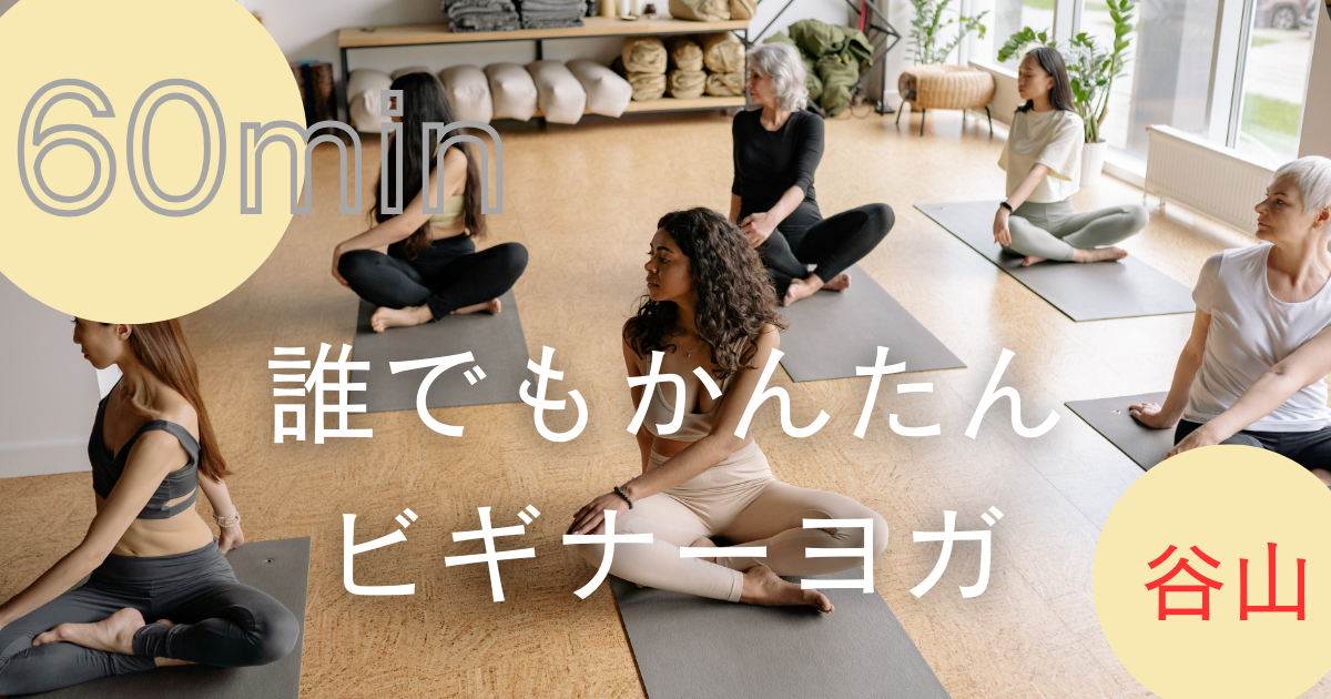 【谷山｜グループレッスン】60分 ビギナーヨガ