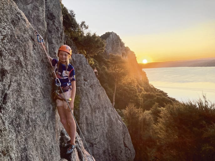 Elevenyearold Gisborne rock climber preparing for AIMS Games