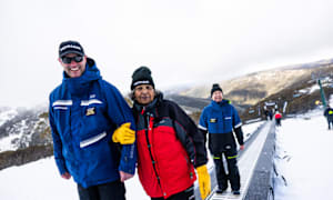 Smoking ceremony marks the opening of Hotham's Bunderool carpet