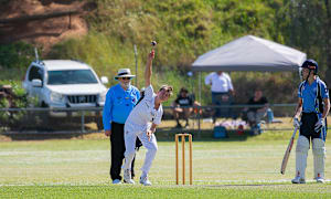 Cricketers take to the stumps