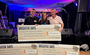 A trio of cheques for charity sees $775,000 in donations