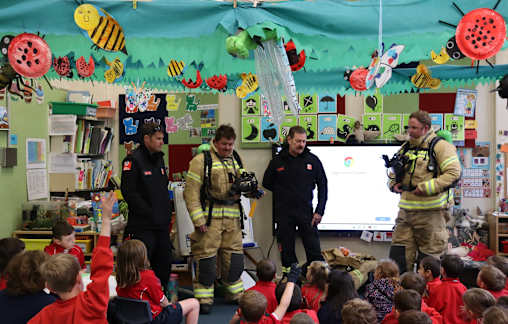 Fire safety visit to Boorowa Central School