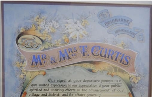 Farewell to Thomas and Mary Curtis of Bribbaree