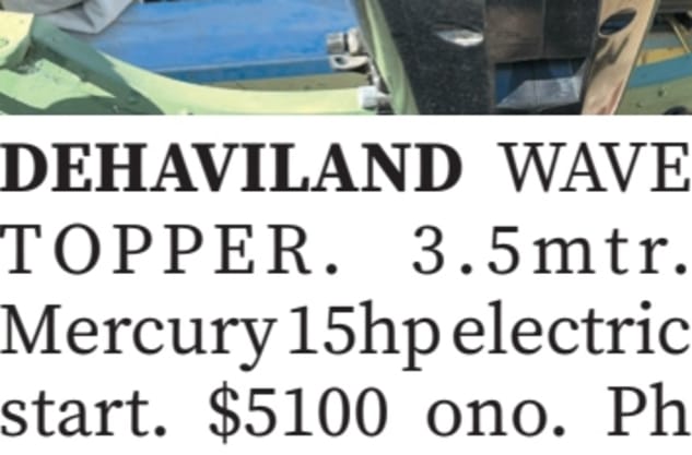 DEHAVILAND WAVE TOPPER