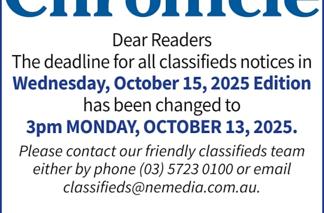 DEADLINE CHANGE