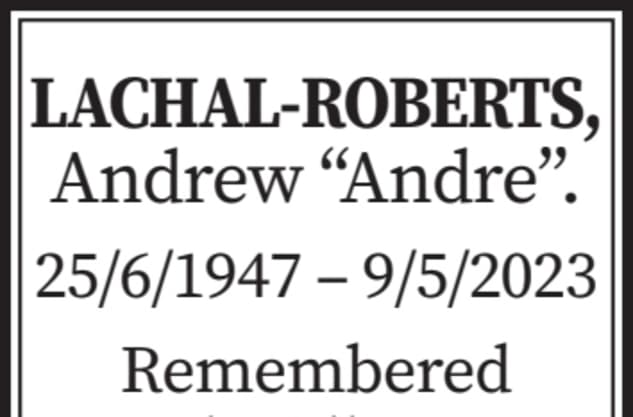LACHAL-ROBERTS, Andrew Roberts "Andre"