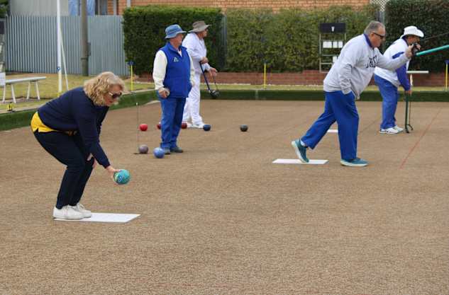 On the green with Eagles Bowls