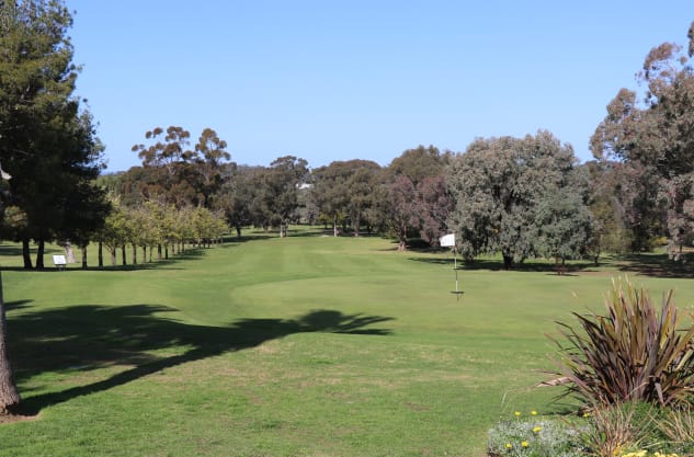 Golfers tee off