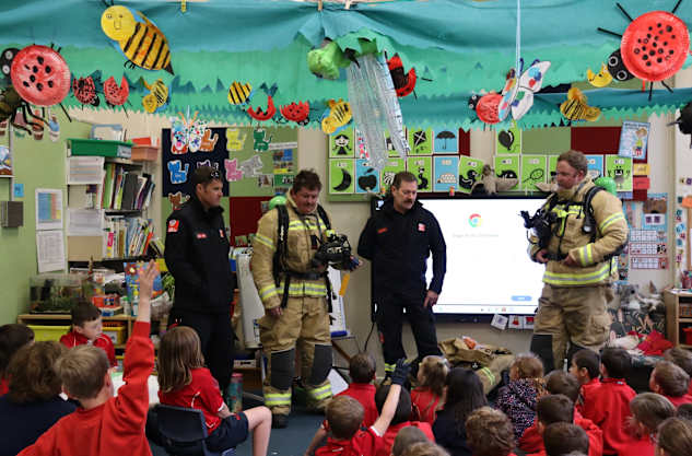 Fire safety visit to Boorowa Central School