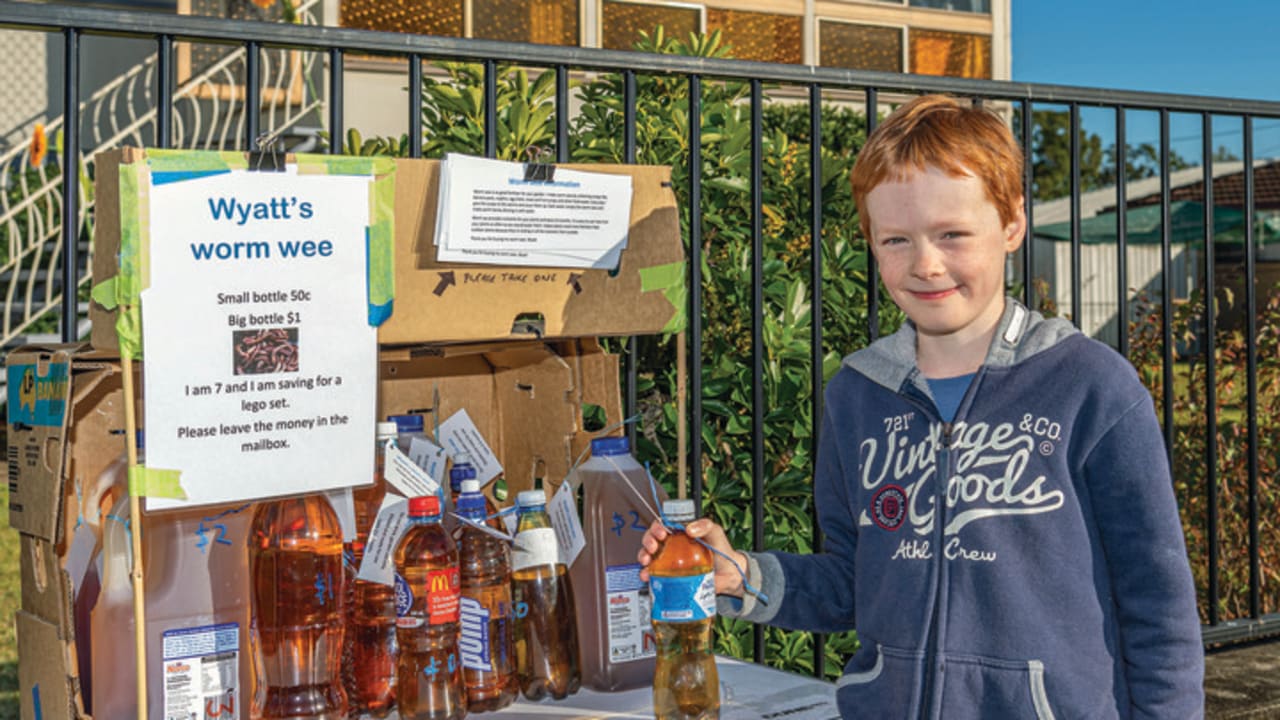 Young entrepreneur's worm wee works wonders