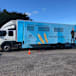 Blue Gum bus rolling into Beechworth on Friday