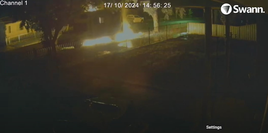 Alleged White St arsonist sets arm on fire