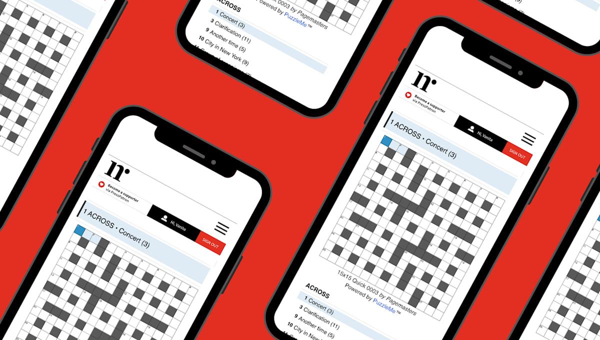 Newsroom daily crossword, Tuesday 21 September