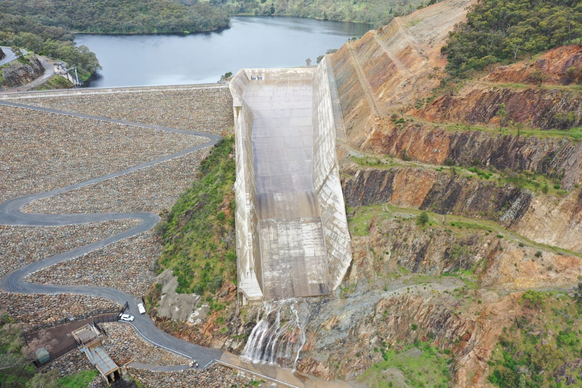 Spillway tested for the first time