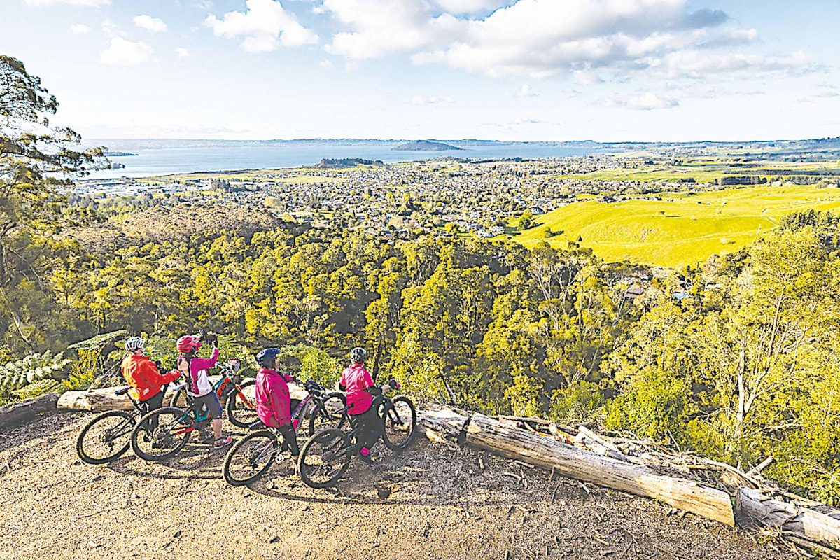 Cycling and soaking in Rotorua