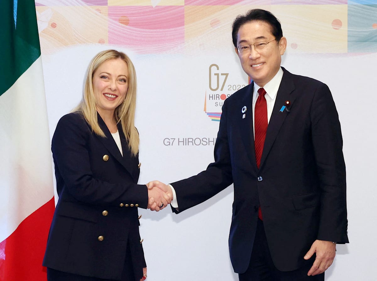 Meloni in talks as leaders arrive at G7