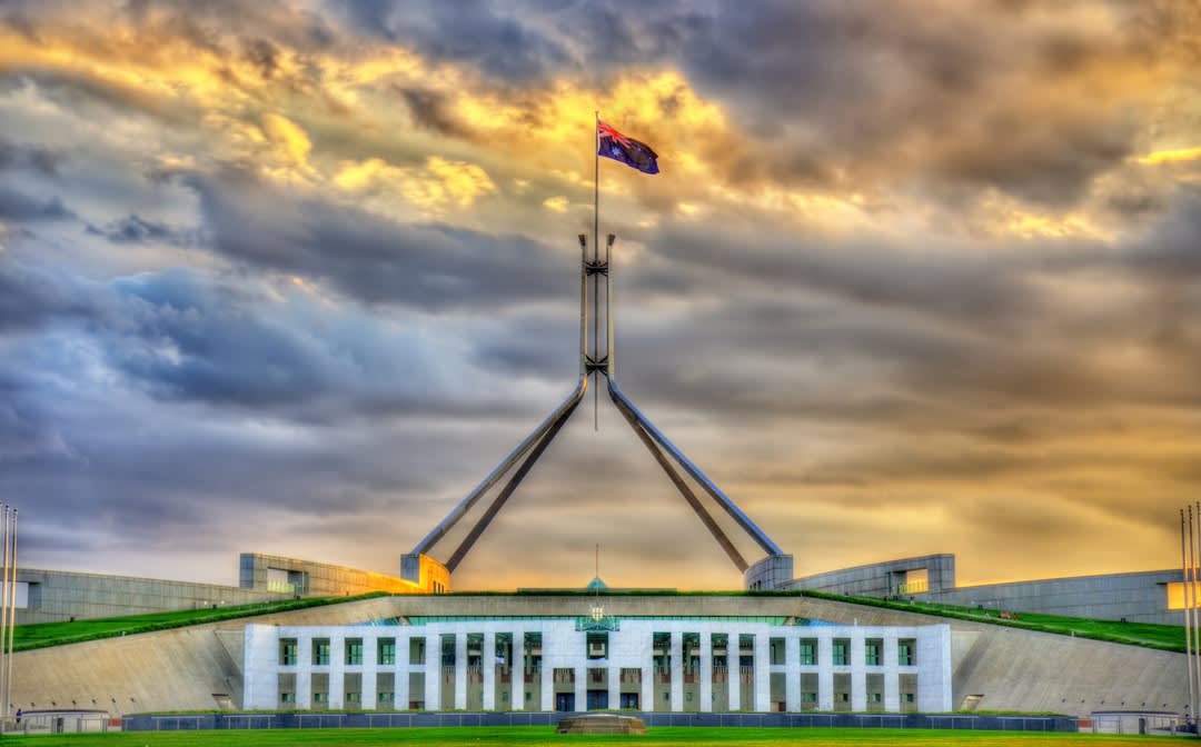 The Parliament House of Australia in Canberra