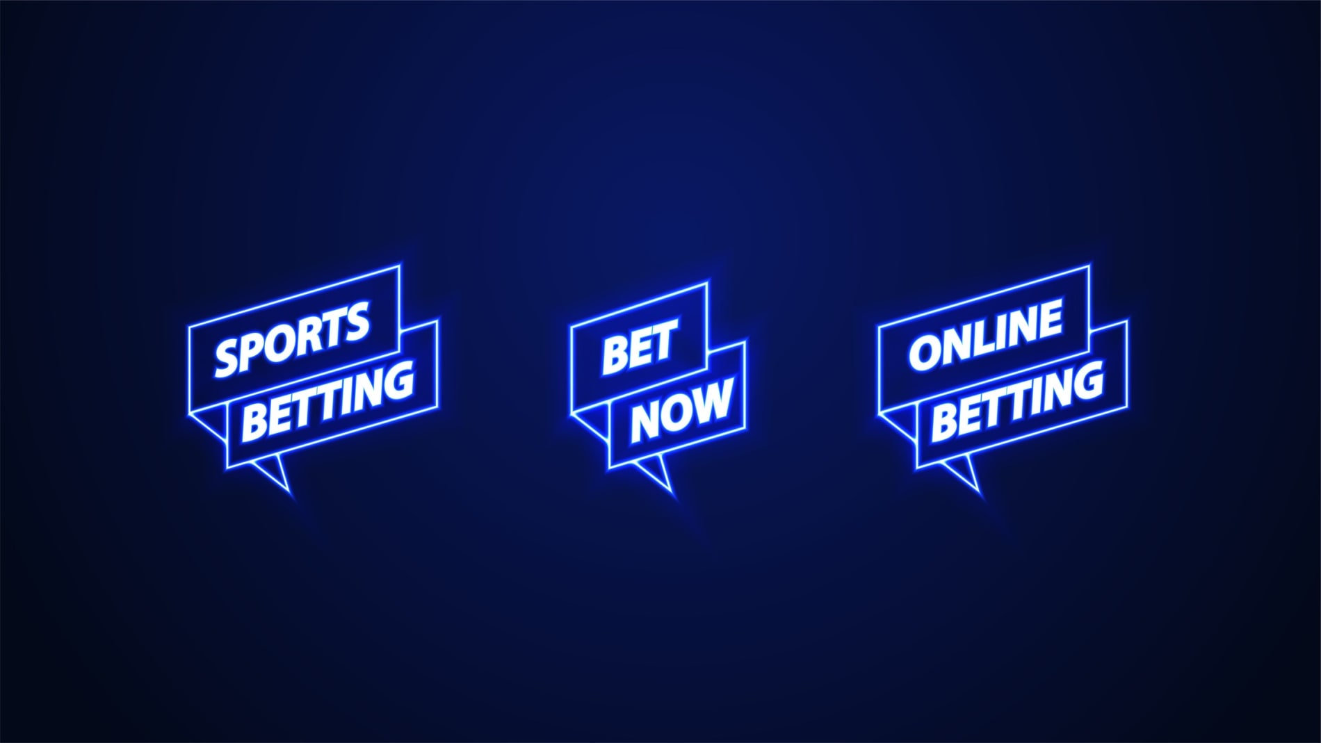 Online betting, isolated neon blue stickers collection, icons for bet on dark background