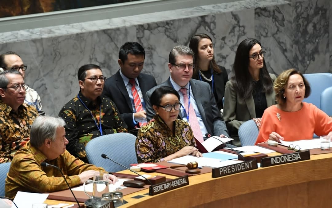 Indonesia foreign minister Retno Marsudi at the UN Security Council