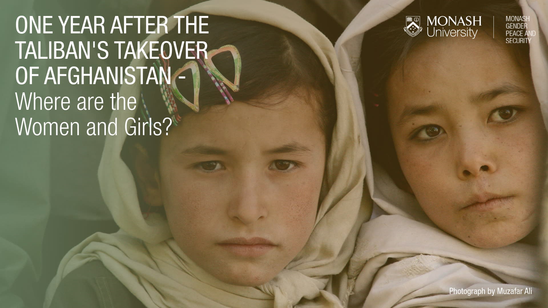 Image of two young Afghan girls 