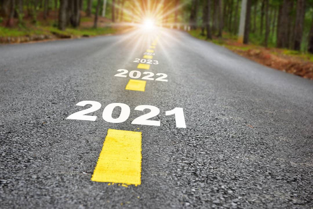 2021 to 2024 on asphalt road surface with marking lines and sunlight