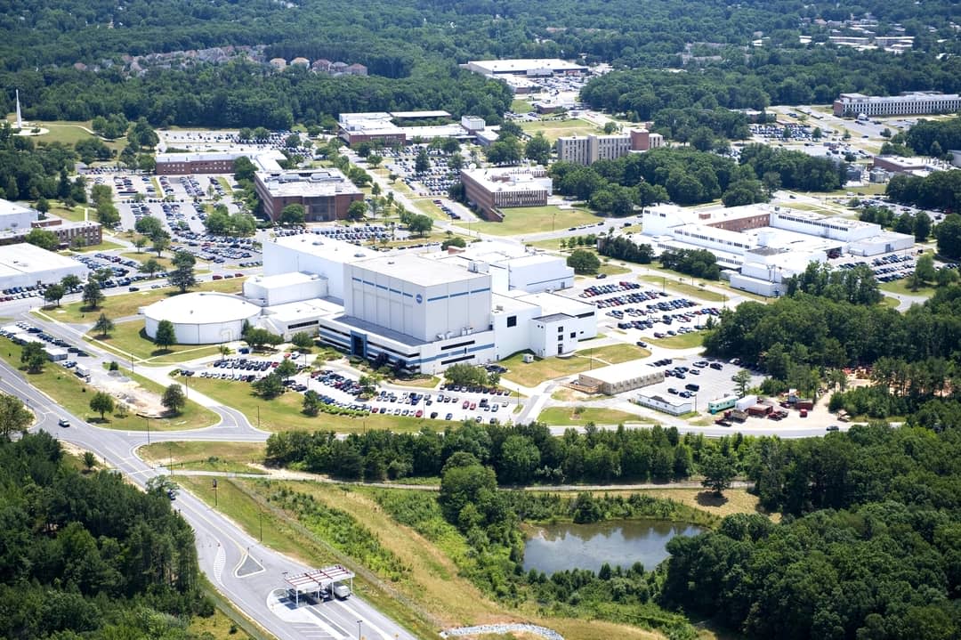 An aerial view of NASA’s Goddard Space Flight Centre at Greenbelt, USA