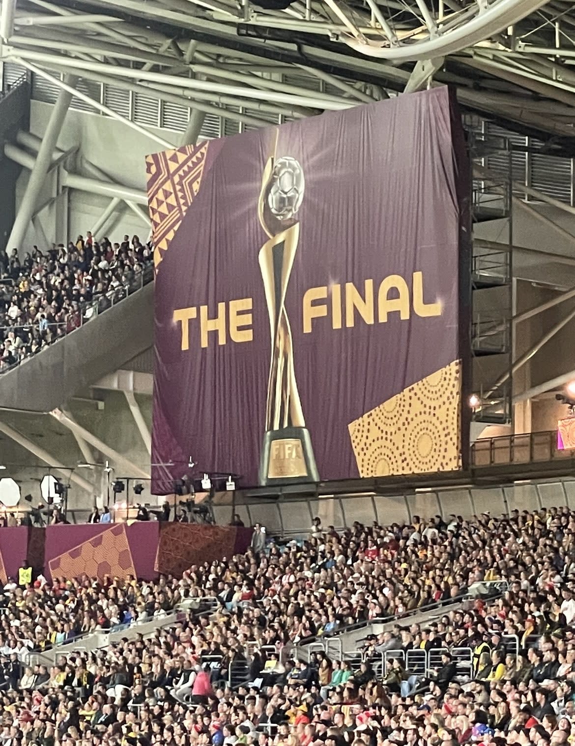 A large banner reading 'The Final' in the Women's World Cup