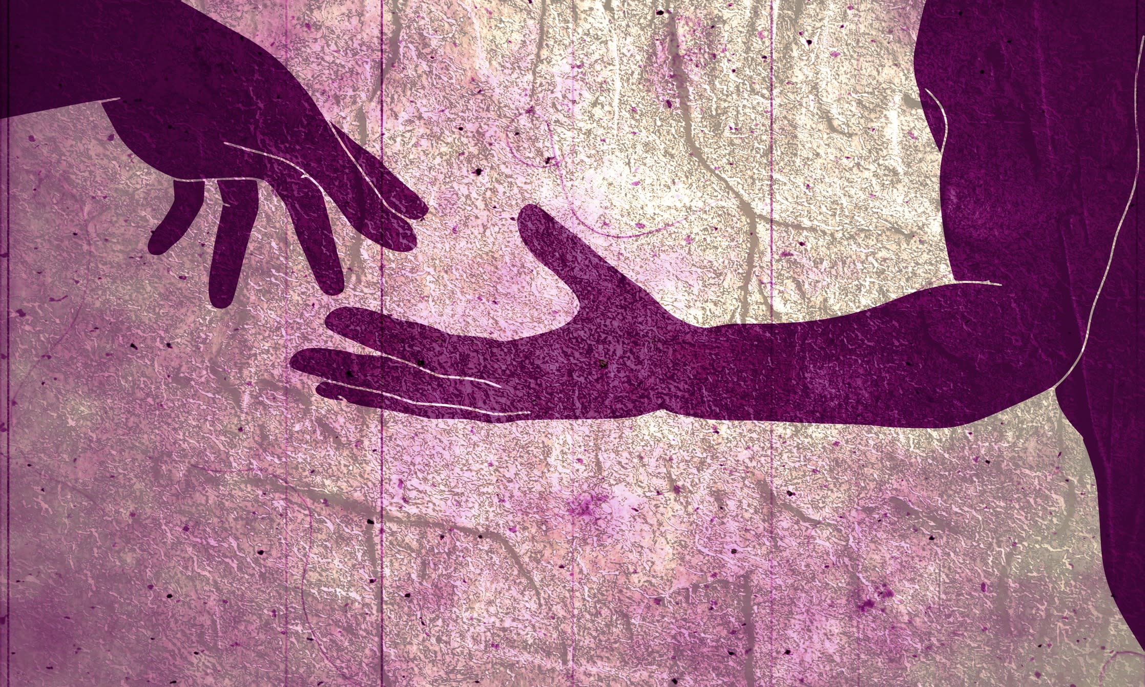 Illustration of two hands about to touch
