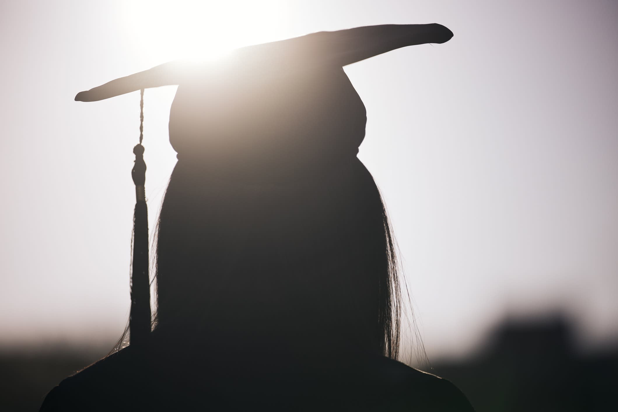 silhouette of an international student.