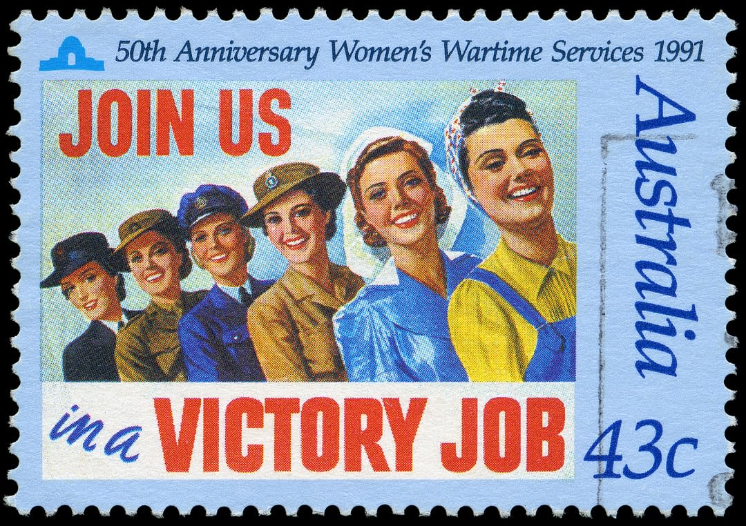 anniversary stamp of women's war services