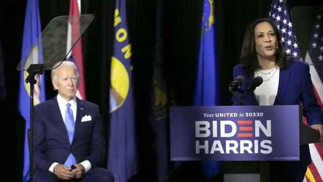 Kamala Harris and Joe Biden