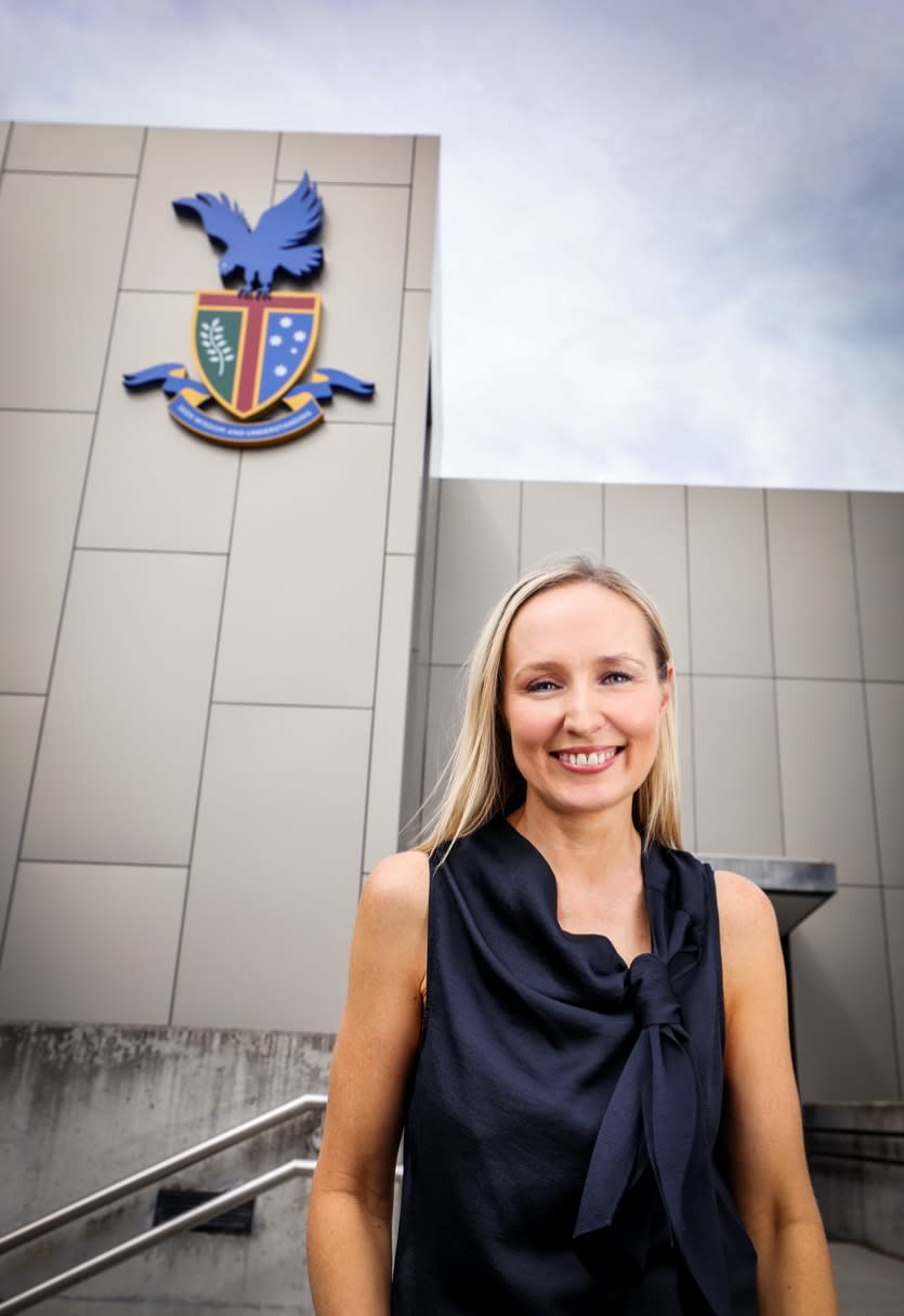 Nikki Kirkup, deputy principal of The Knox School, outside the school's main building