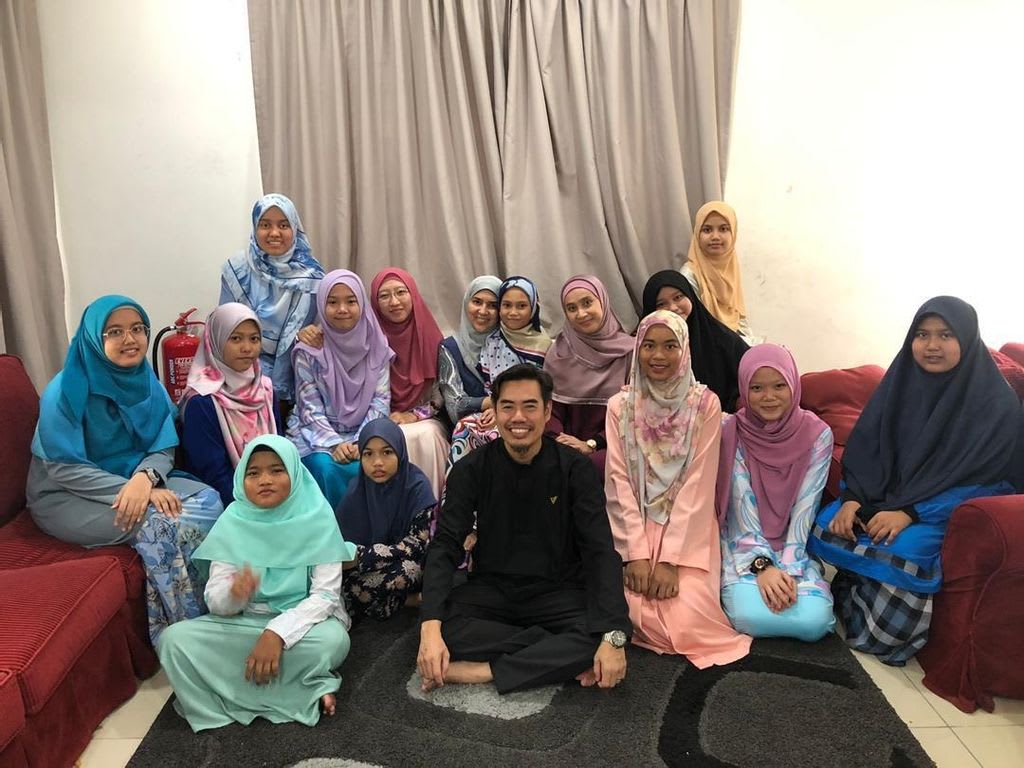 Picture of a group at Little Steps' Haneen Firdous home for girls in Malaysia.
