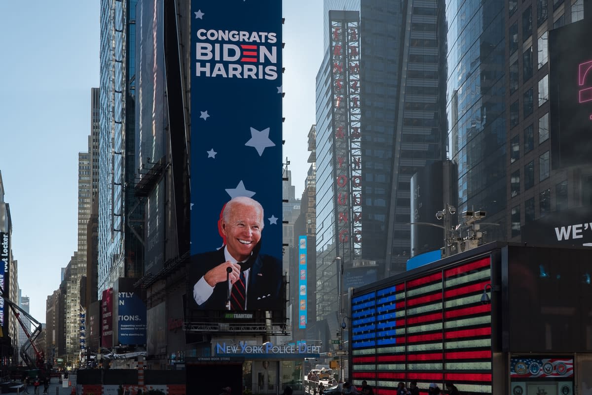 Billboard in NYC reading 