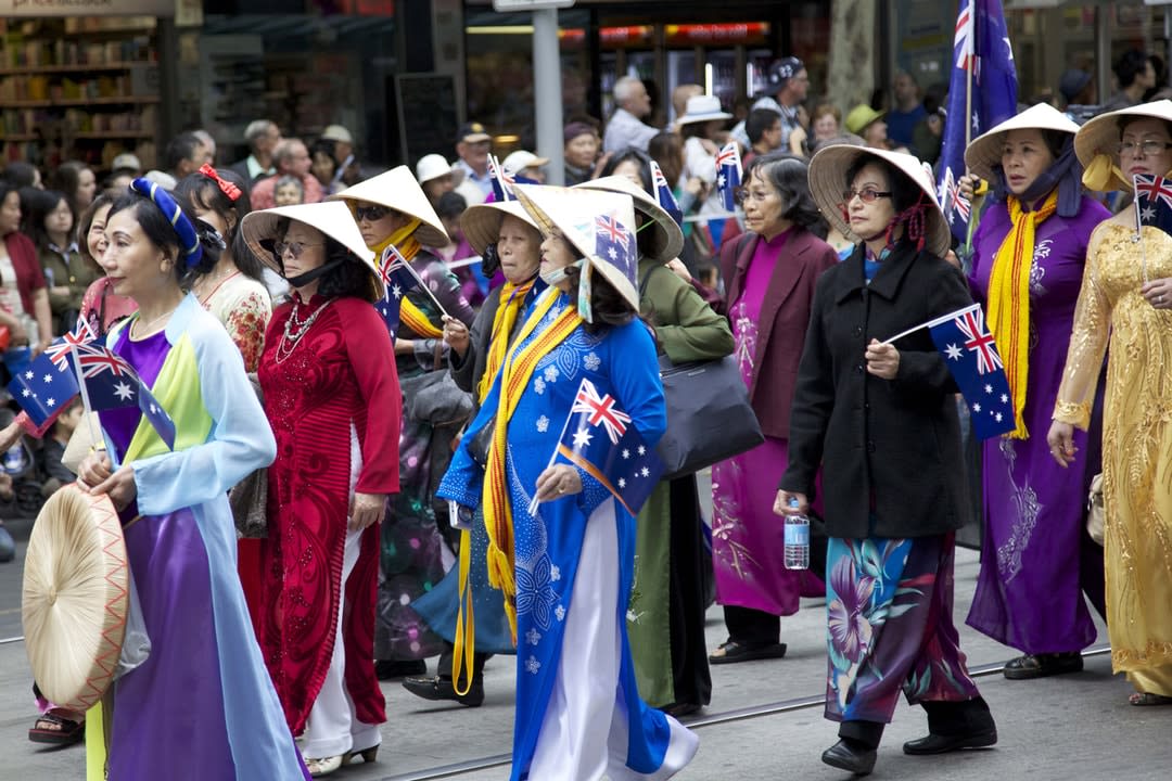 Australia day parade in melbourne