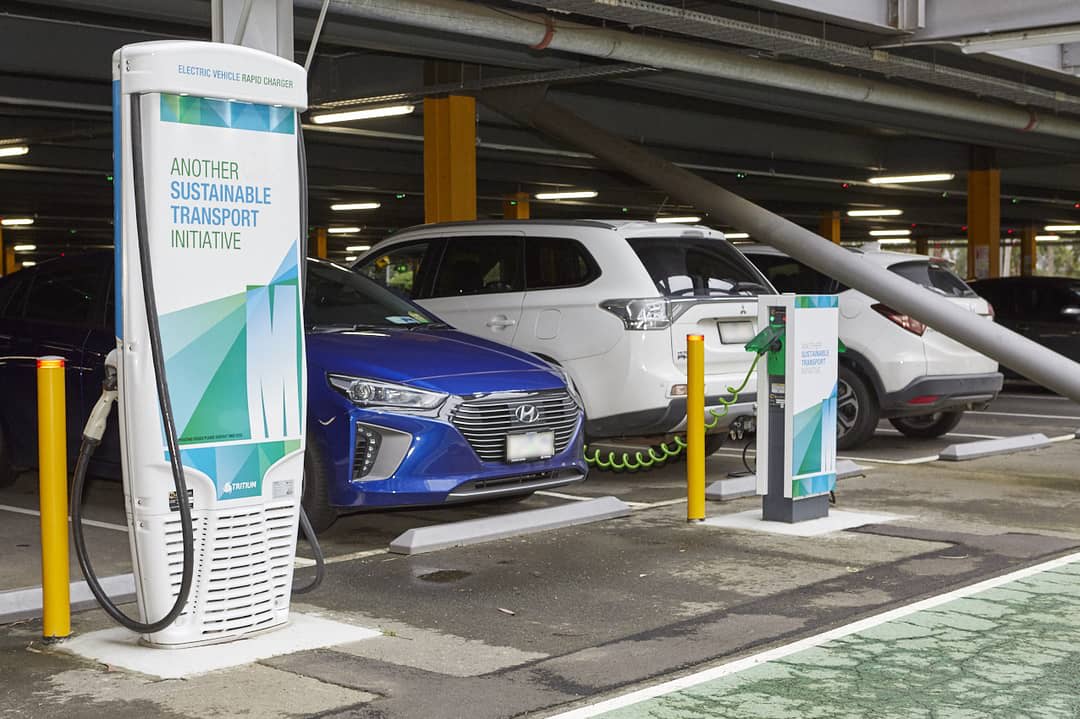 A Monash University electric vehicle charging station.