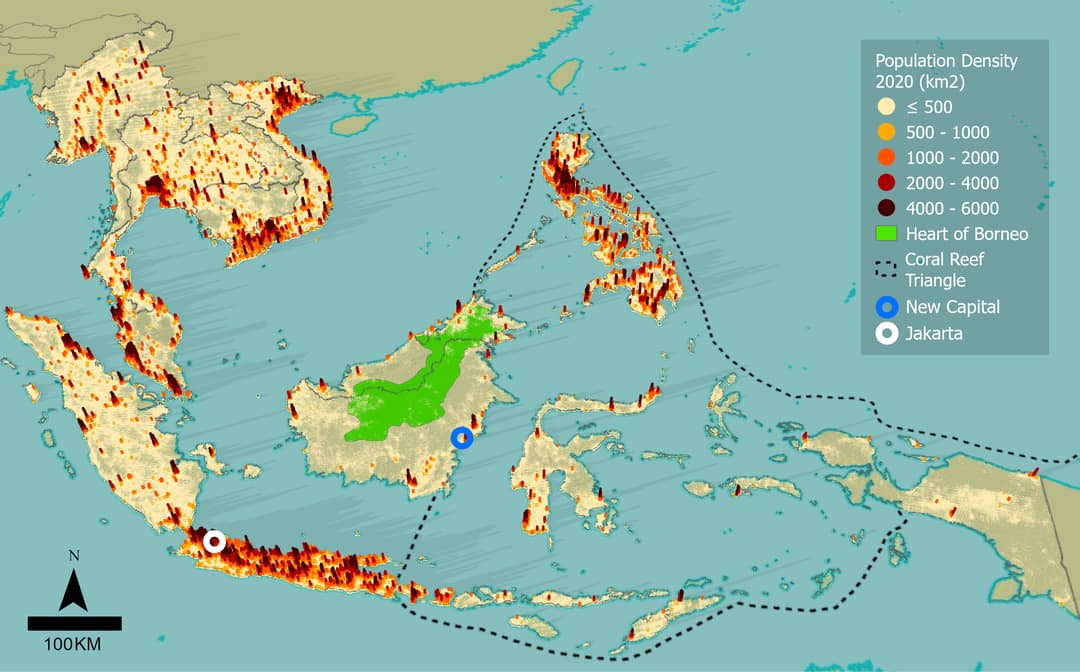 Population density map.