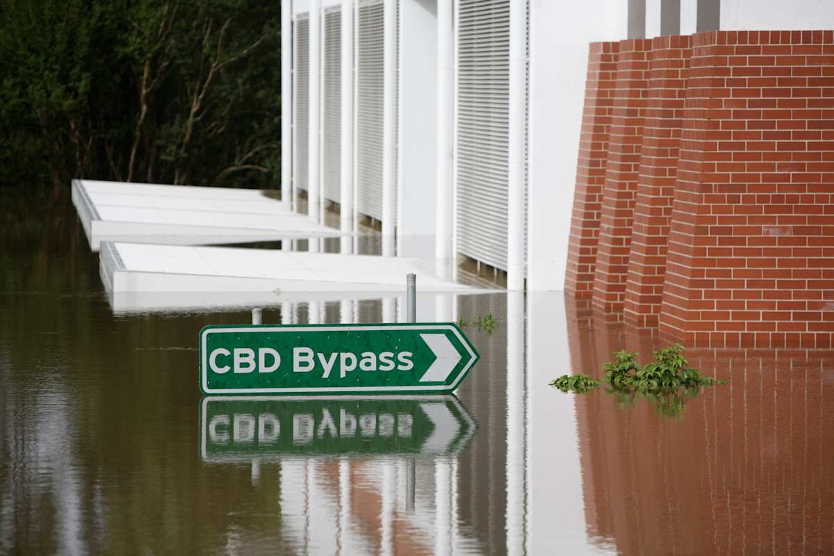 Lismore CBD floods in 2022.