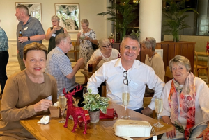 Image Reside Communities/Facebook: Glen Brown with Esperance Hope Island residents before Christmas