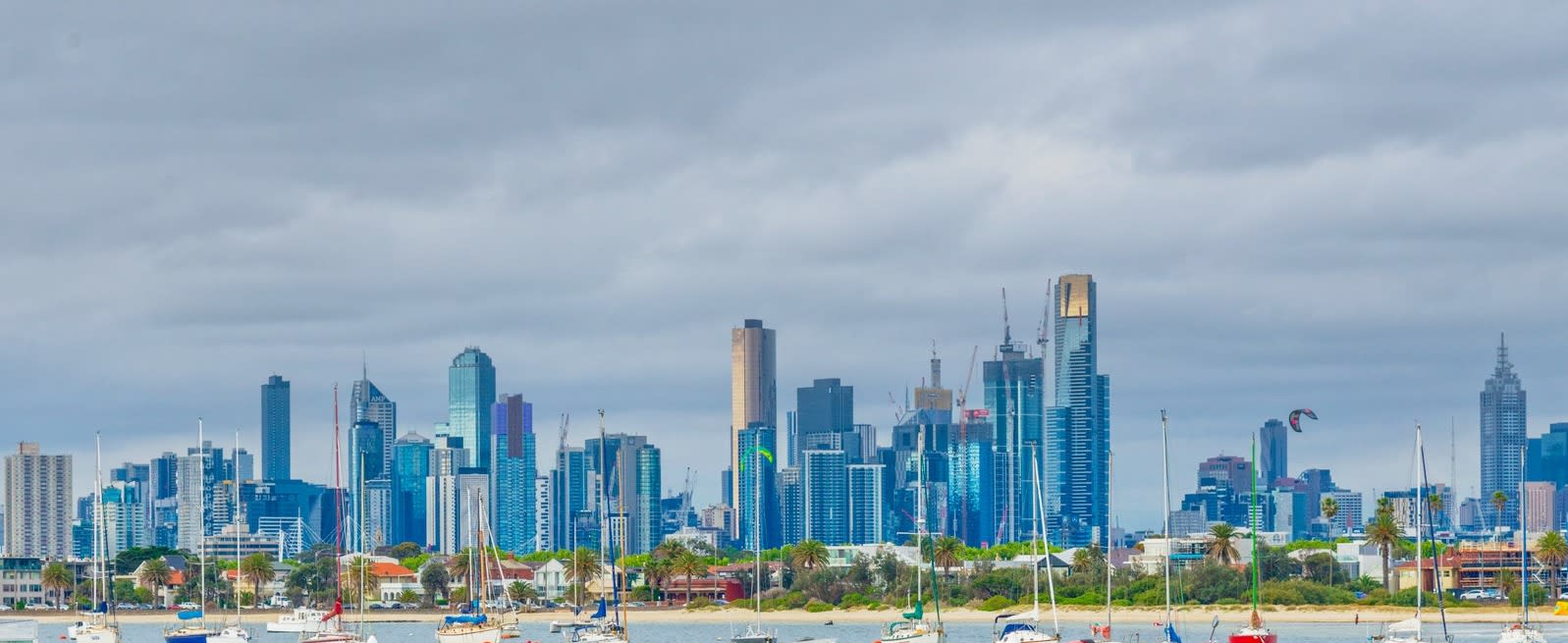 Melbourne's skyline from the bay.