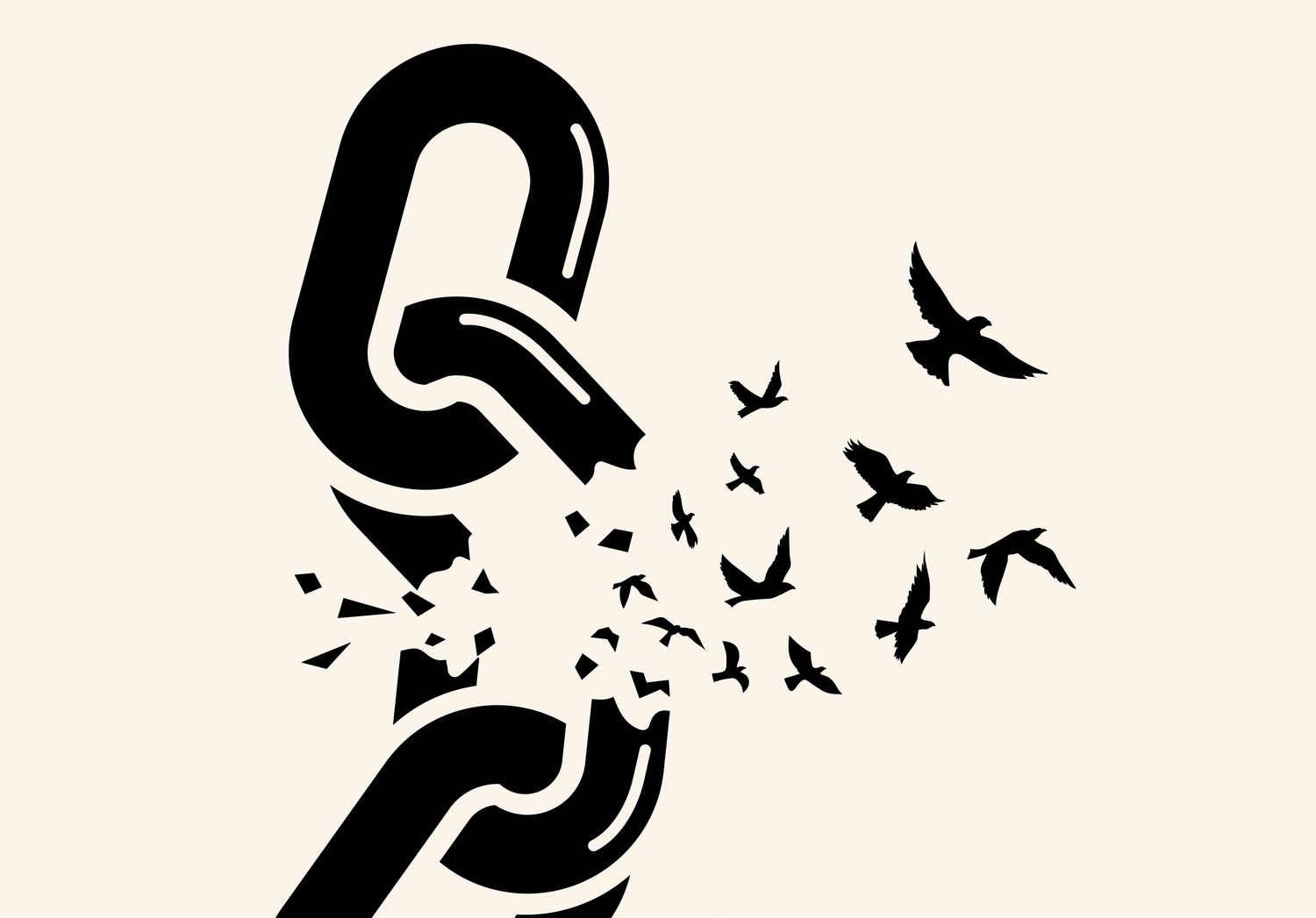 International Human Rights Day, freedom, chains that transform into birds.