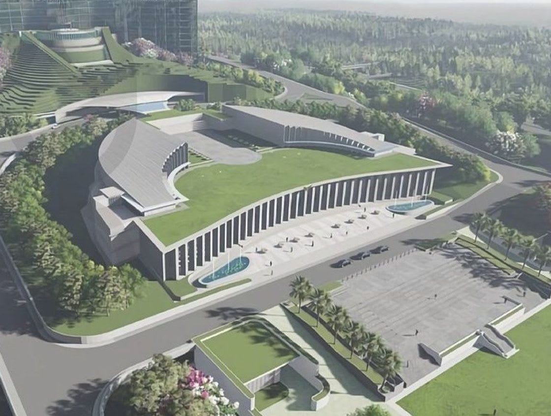 Artist's impression of the proposed new Kementerian Sekretariat Negara government building in Indonesia's new capital, Nusantara.