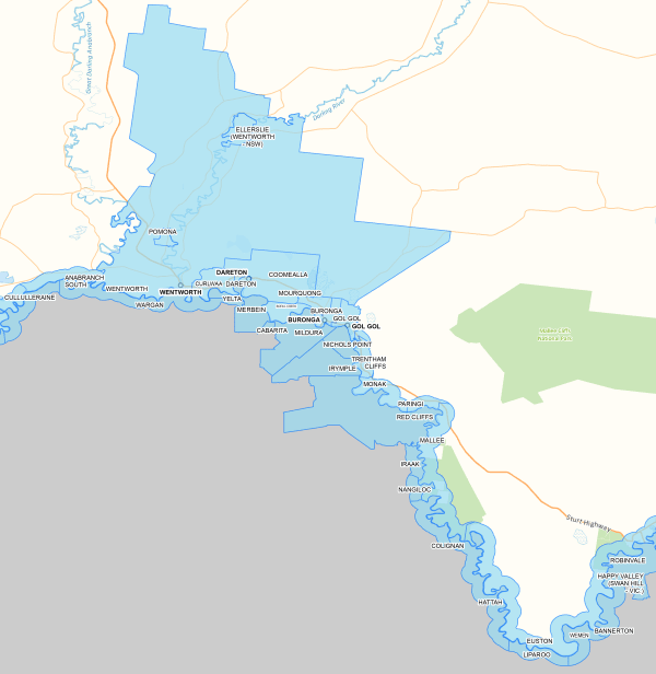 The western section of the NSW "border zone" published by Service NSW.