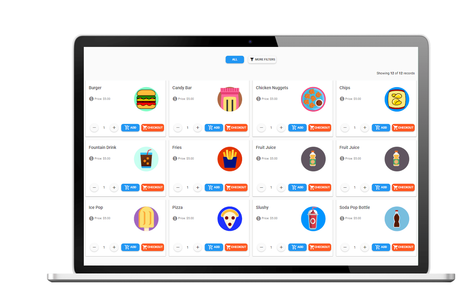 Point of Sale on Laptop