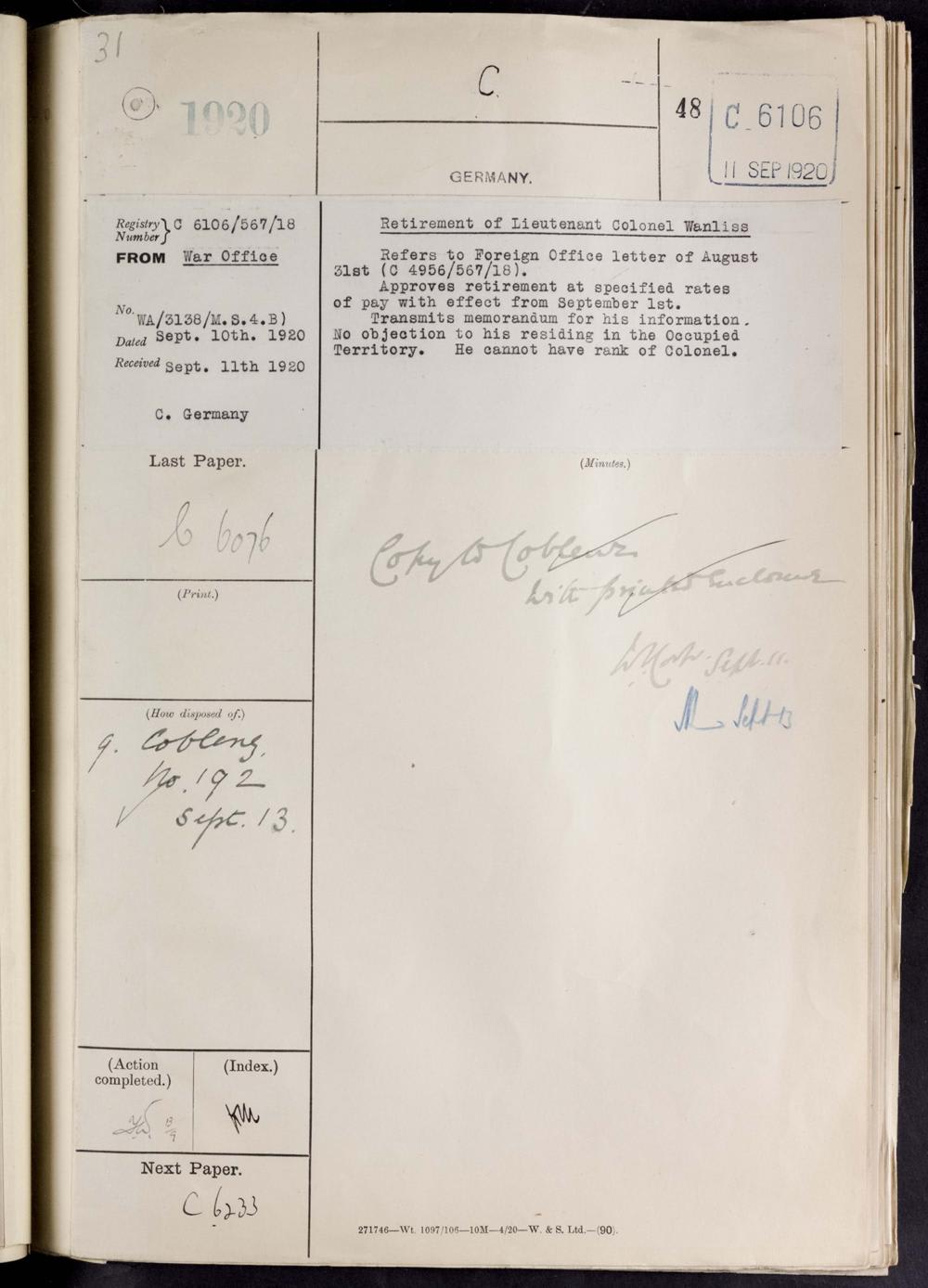 Retirement of Lieutenant Colonel Wanliss History Commons