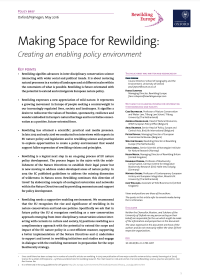 Making Space for Rewilding: Creating an enabling policy environment