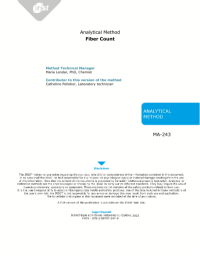 Analytical Method Fiber Count MA-243