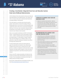 # - 37 Alabama - Creating a Coordinated, Integrated Early Care and Education System: