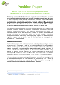 20221110 Position Paper on the Implementing Regulation on the Identification of Unacceptable Co-form